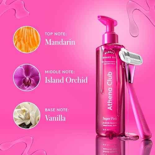 Athena Club Glossy Shave Oil for Women - Super Pink - 8 fl oz