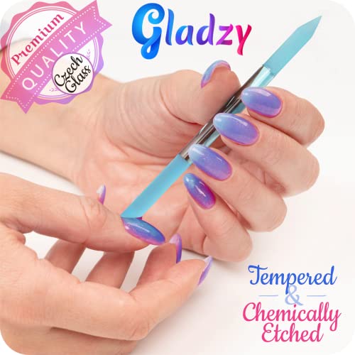 Gladzy Glass Cuticle Pusher - Precision Czech Crystal Manicure Stick