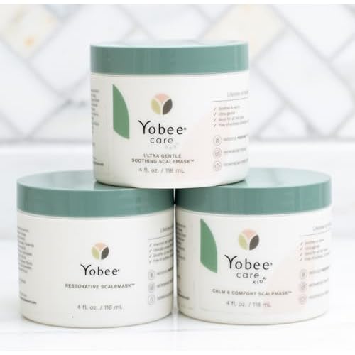 Yobee Restorative Scalp Mask - Dry Scalp Treatment Hair Mask - Probiotic Extracts, Organic Honey, Turmeric, Vitamin B12 - Natural Dry, Itchy, Sensitive Scalp and Dandruff Relief - for Adults, 4 fl oz