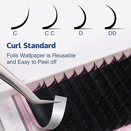 Ellipse Eyelash Extension 0.20 DD Curl 13mm Flat Eyelashes False Mink Individual Eyelash Extension Professional Salon Used by Qeelasee