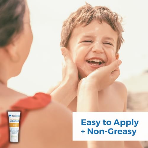 Waxhead Kids Sunscreen SPF 32, Zinc Oxide Mineral Sunblock for Face & Body, Baby & Toddler Safe, Pediatrician Recommended, Reef Safe, Non-Greasy, Tear-Free, Biodegradable, EWG 1 Rated (4oz)