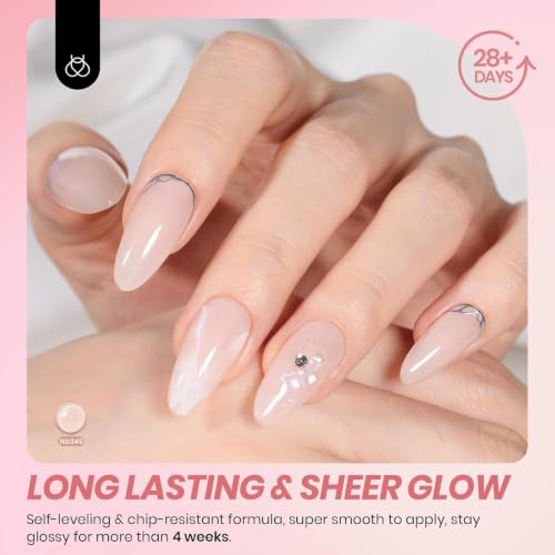 Beetles 6-Color Jelly Gel Nail Polish Set - Sheer Nude Shades