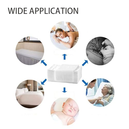 100pcs Disposable Bed Sheets, 31" x 71" For Massage Table - Pure White Non-Woven Fabric, Clean, Breathable & Soft, Gentle On Skin, For Disposable Sheets Massage Table Massage Beauty Tattoos