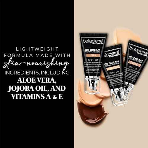 Bellapierre BB Cream SPF 20 ? Mineral Sunscreen & Liquid Foundation, Lightweight Face Moisturizer with Buildable Coverage, Matte Finish, Non-Toxic, Paraben-Free, Cruelty-Free ? 1.7 oz - Medium Cool