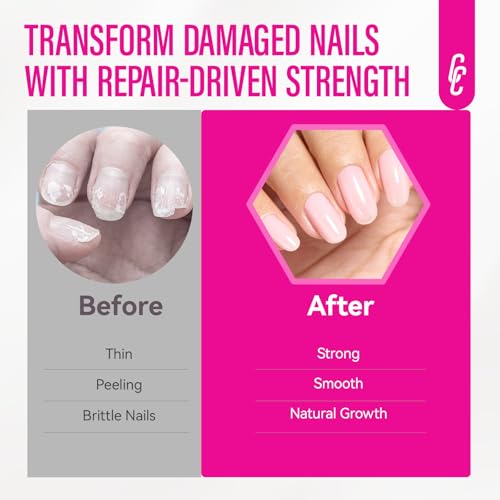 CHUCHU 8-in-1 Sheer Pink Nail Hardener Strengthener for Women