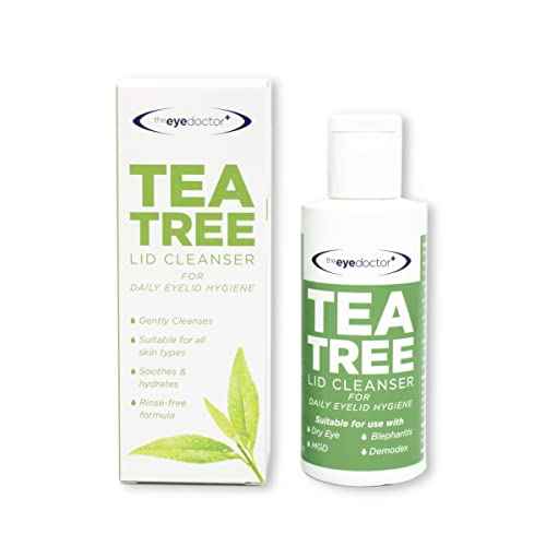 The Eye Doctor Tea Tree Lid Cleanser 100ml ? Daily Eyelid Hygiene Remove Debris & Make-up Eyelid Eyelashes ? For Sensitive Eyes ? Contains Tea Tree Oil Argan Oil Coconut Oil & Micellar Water