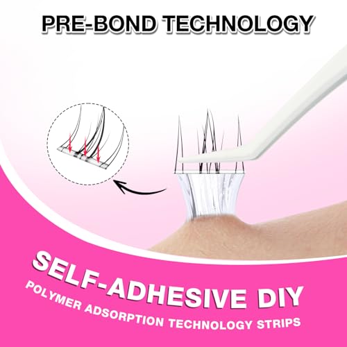 Self-Adhesive Bottom Lash Clusters, 128pcs DIY Eyelashes
