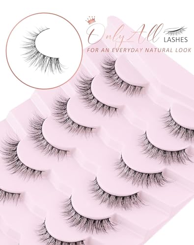 Onlyall Natural Lashes 7 Pairs - Wispy Soft Fake Eyelashes
