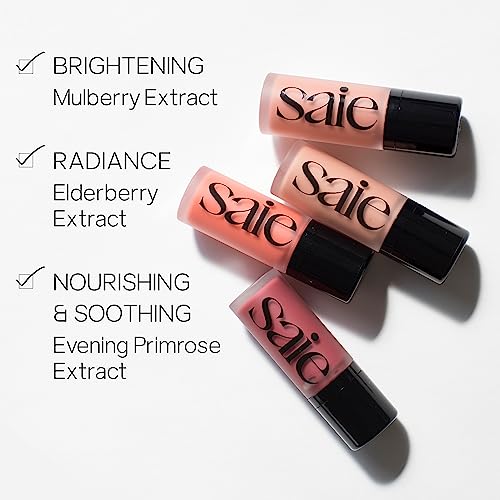 Saie Radiant Glow Duo - Dew Liquid Blush (Chilly, .40 oz) + Glowy Super Gel (Starglow, 1 oz) - Hydrating Cream Blush & Illuminating Primer for a Luminous, Natural Finish