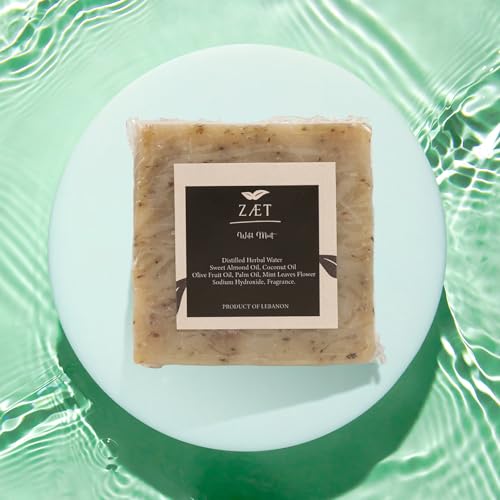 ZAET 2-Pack Wild Mint Bar Soap ? Made with Wild Mint Extract, Olive Oil and Coconut Oil - Handmade Soap Bar for Face, Body and Hands - Gently Cleanses and Refreshes All Skin Types- For Men and Women