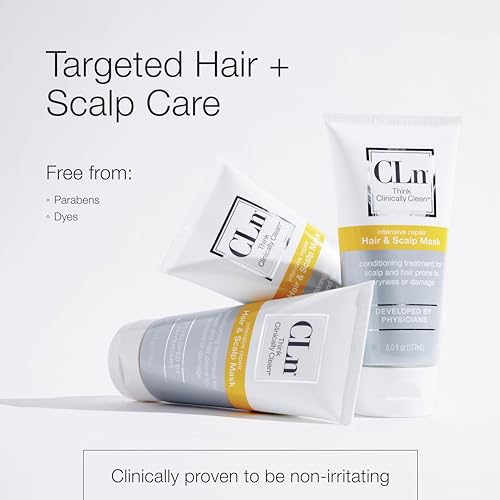CLn¢ç Hair & Scalp Mask Conditioner - Deep Conditioner for Hair & Scalp Prone to Dryness & Damage, Paraben-Free & Dye-Free, Scented by Eucalyptus, 6 fl. oz.