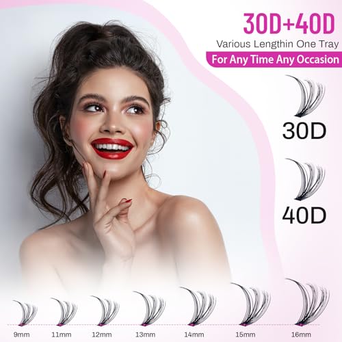 280pcs Cluster Lash Kit with Bond & Seal - DIY Eyelash Extensions