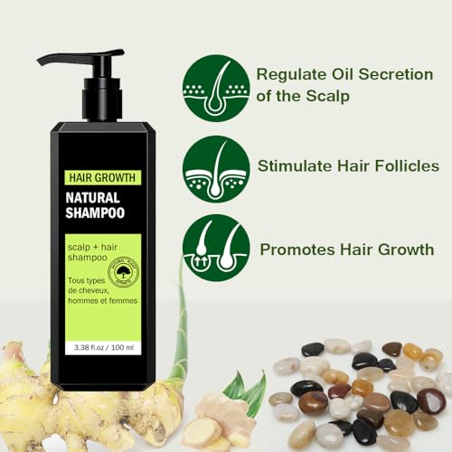 Natural Hair Growth Shampoo for Thinning Hair - 2 Pack