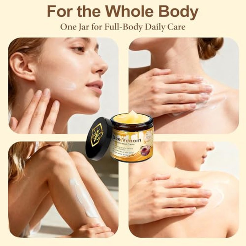 2Pcs Bee Venom Skin Treatment Cream, Face Lifting and Firming For Daily Use, Effectively Smoothens the Skin Body Moisturizer, Gentle & Non-irritating Formula Suitable For Whole Body & Skin Types