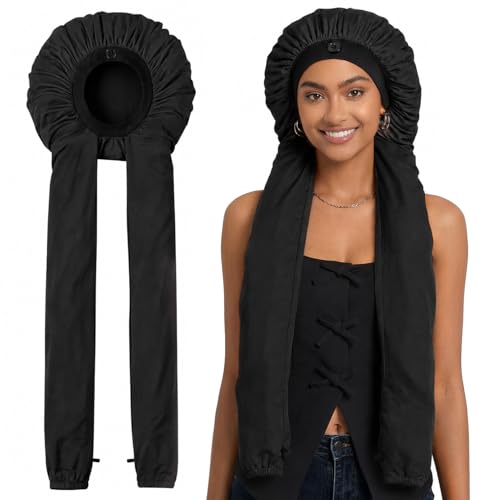 Aileam Silk Bonnet for Long Hair & Braids - 2 in 1 Hair Protection