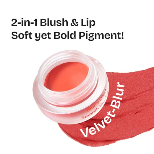 MILKTOUCH Cream Blush & Lip Tint - Soft Blur Mousse, 0.16 oz