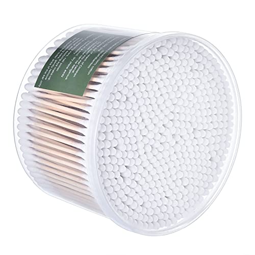 500 Count Biodegradable Cotton Swabs with Bamboo Sticks
