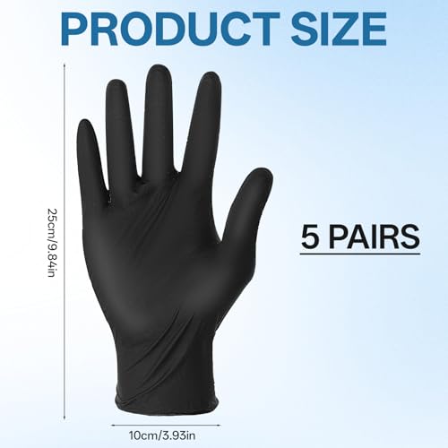 Hair Dye Gloves - 5 Pairs, Reusable, Non-slip, Medium