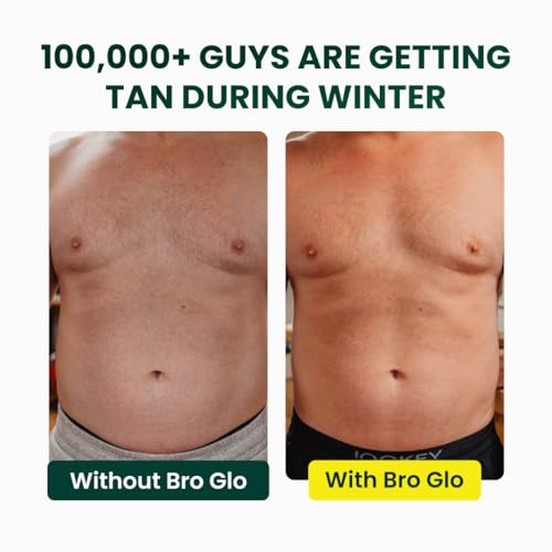 Bro Glo Self Tanner for Men - Quick Dry Foam Mousse 6.76oz