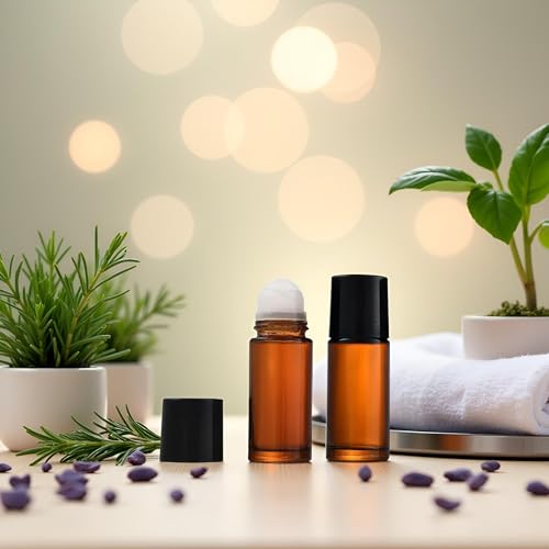 30ml Clear Glass Essential Oil Roller Bottles - 2 Pack