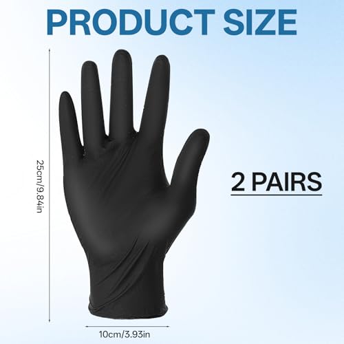 Reusable Hair Dye Gloves Black Rubber Professional Salon Coloring Accessories