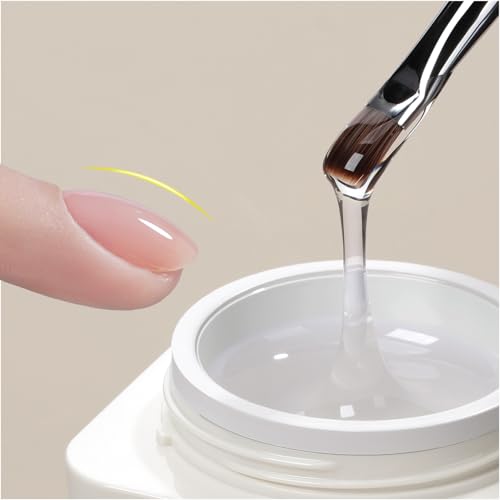GAOY Clear Builder Gel for Nails 30ml - Low Heat UV/LED Nail Strengthener