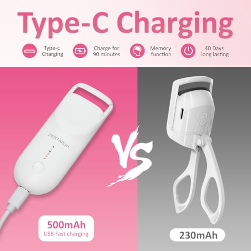 Portable Heated Eyelash Curler - Quick 5s Heating & Rechargeable