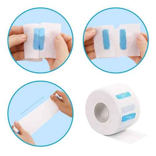 Studio Limited Disposable Barber Neck Strips Tape Paper Roll Barber Supplies Neck Strip Disposable Paper - Black (500 Strips, 5 Rolls)