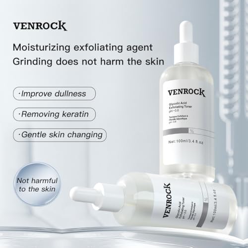 7% Glycolic Acid Exfoliating Toner, Exfoliating Facial Toner, Pore Minimizing Toner, Smooth Skin, Even Tone, Hydrating Formula