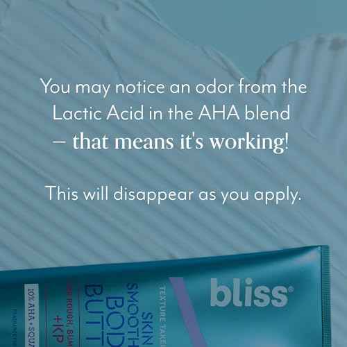 Bliss Body Butter Texture Takedown Skin Smoothing Lotion - Keratosis Pilaris KP - 6.7 Fl Oz - For Rough, Bumpy Skin - 10% AHA + Squalane + Shea Butter - Clean - Vegan & Cruelty-Free