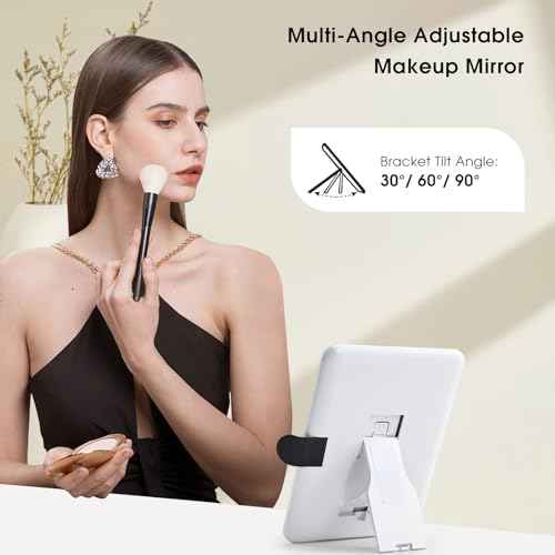 11.4 Inch Extra Large Makeup Bag with LED Lighted Mirror Leather Cosmetic Train Case Light up Mirror Portable Makeup Artist Storage Bag with Dividers Makeup Brush Holder Vanity Black