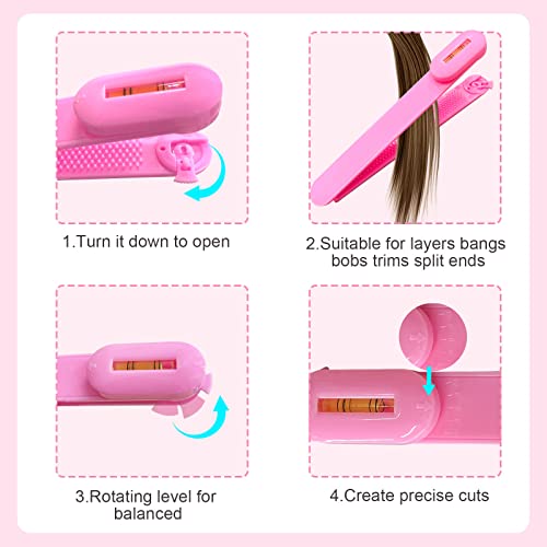 DIY Hair Cutting Kit - Stainless Steel Scissors, Split Ends Trimmer & Clips