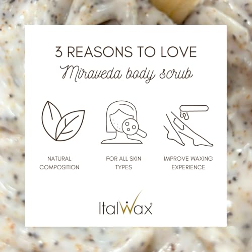 Miraveda by Italwax Tropic Scrub - 500ml / 16.9fl.oz ? With exfoliating coconut shell particles ? Ideal for the whole body
