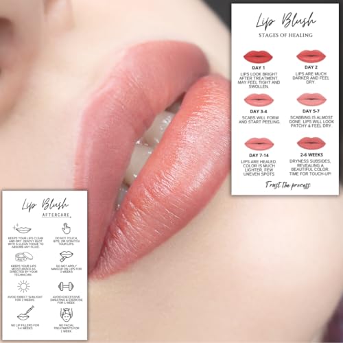 Lip Blush Aftercare Cards | 50 Pack Business Size