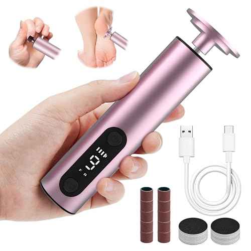 Electric Foot Callus Remover - 9-Speed Adjustable, Callus Remover for Feet with LED Display, Rechargeable & Wireless Pedicure Tools for Dead Skin