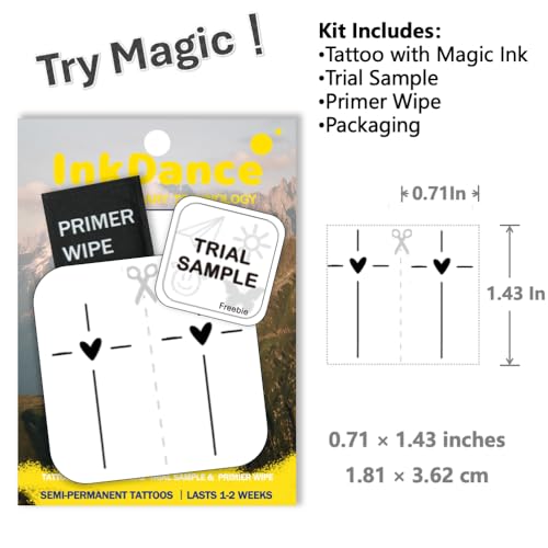 Semi-Permanent Tattoo Minimalist Cross - Waterproof, Lasts 1-2 Weeks