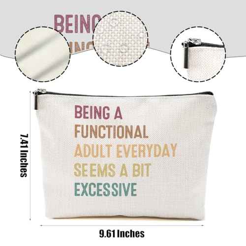 White Elephant Gifts Funny Gifts Gag Gifts Makeup Bag Novelty Gifts Sarcastic Cosmetic Bag Humor Joke Travel Toiletry Bag Christmas Birthday Funny Gift for Women Best Friend Bestie Coworkers Boss