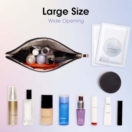 Wandering Nature Makeup Bag 2 Pack - Vegan Leather Cosmetic Pouch