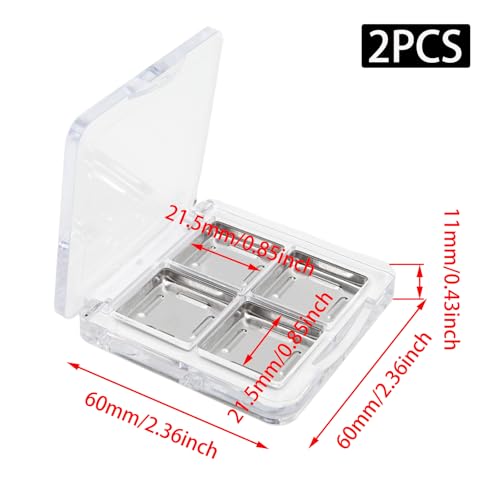 Empty Makeup Palette with Aluminum Discs - Refillable Eyeshadow Organizer 2pcs