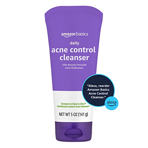 Amazon Basics Maximum Strength 10% Benzoyl Peroxide Acne Face Wash, 5 oz