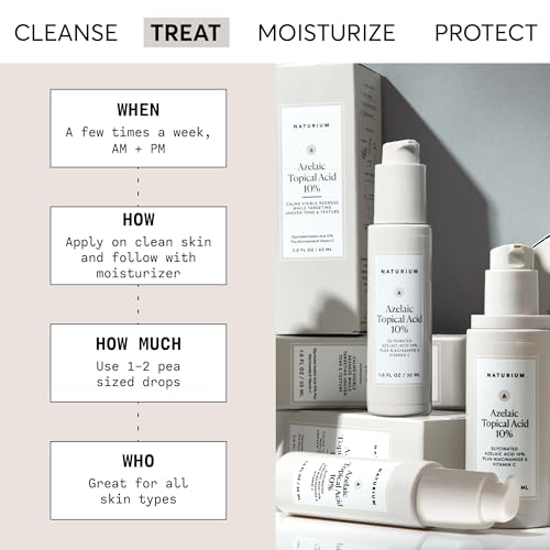 Naturium Azelaic Topical Acid 10% Jumbo, Face & Skin Care Beauty Treatment with Niacinamide & Vitamin C, 2 oz