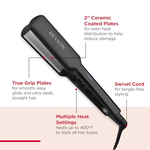 Revlon Ceramic Coated 2" Flat Iron Hair Straightener