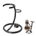 Linkidea Shower Shaving Brush Stand, Safety Razor Holder, Compatible with Vikings Blade Chieftain, Emperor Augustus Razor (Brushed Nickel)