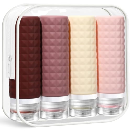 TSA Approved Travel Bottles 90ml Set - Leak Proof Silicone Toiletry Containers