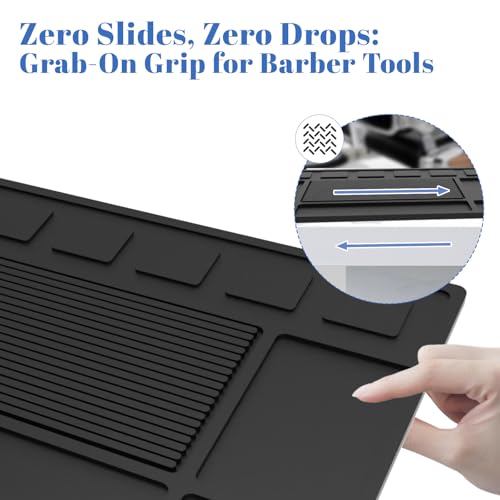 Magnetic Barber Mat for Clippers - 6 Magnets Tool Organizer