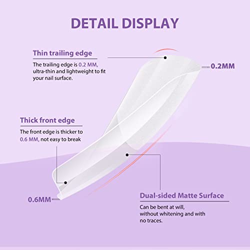 SAVILAND Long Coffin Soft Gel Nail Tips Kit with UV Lamp & Nail Tools - 13-Long Coffin