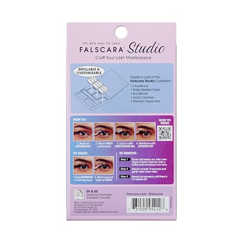 FALSCARA Studio Individual Lash Clusters Kit, 18 Stackable Extensions