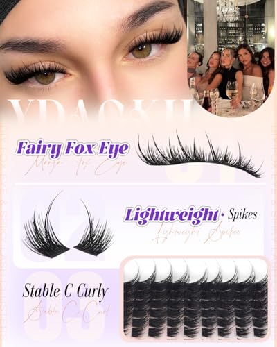Fox Eye Lash Clusters 8-20mm C Curl Eyelash Extensions