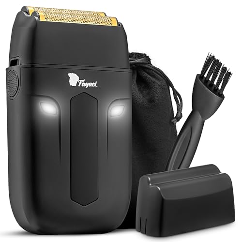 Fagaci Double Foil Shaver for Men ? Electric Shaver with Close Shaving, No Irritation, Professional Barber Foil Shavers 8500 RPM High Torque, 3H Battery, Mens Razor for Face, Easy Clean