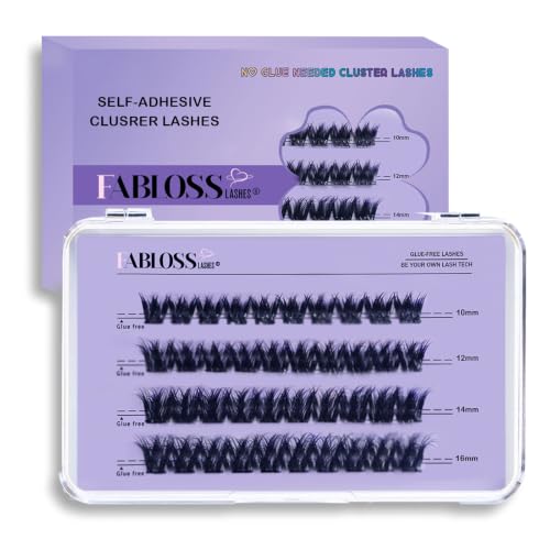 Self Adhesive Eyelash Clusters 40Pcs - Pre-Glued Press On Lashes